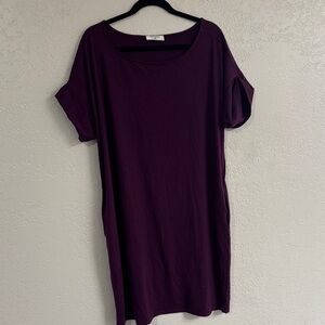 Zenana Outfitters Plum Short Sleeve Top